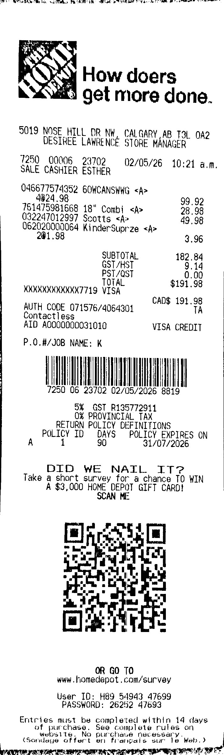 Receipt thumbnail