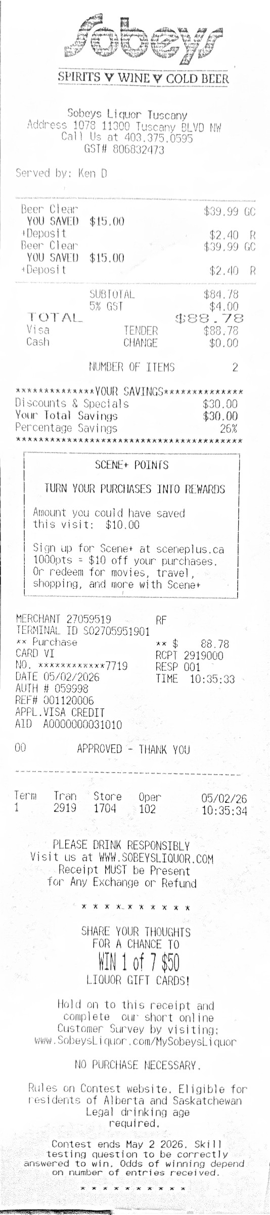 Receipt thumbnail