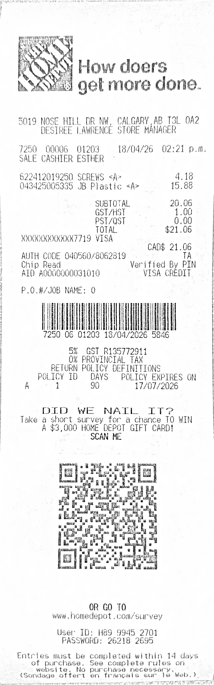 Receipt thumbnail