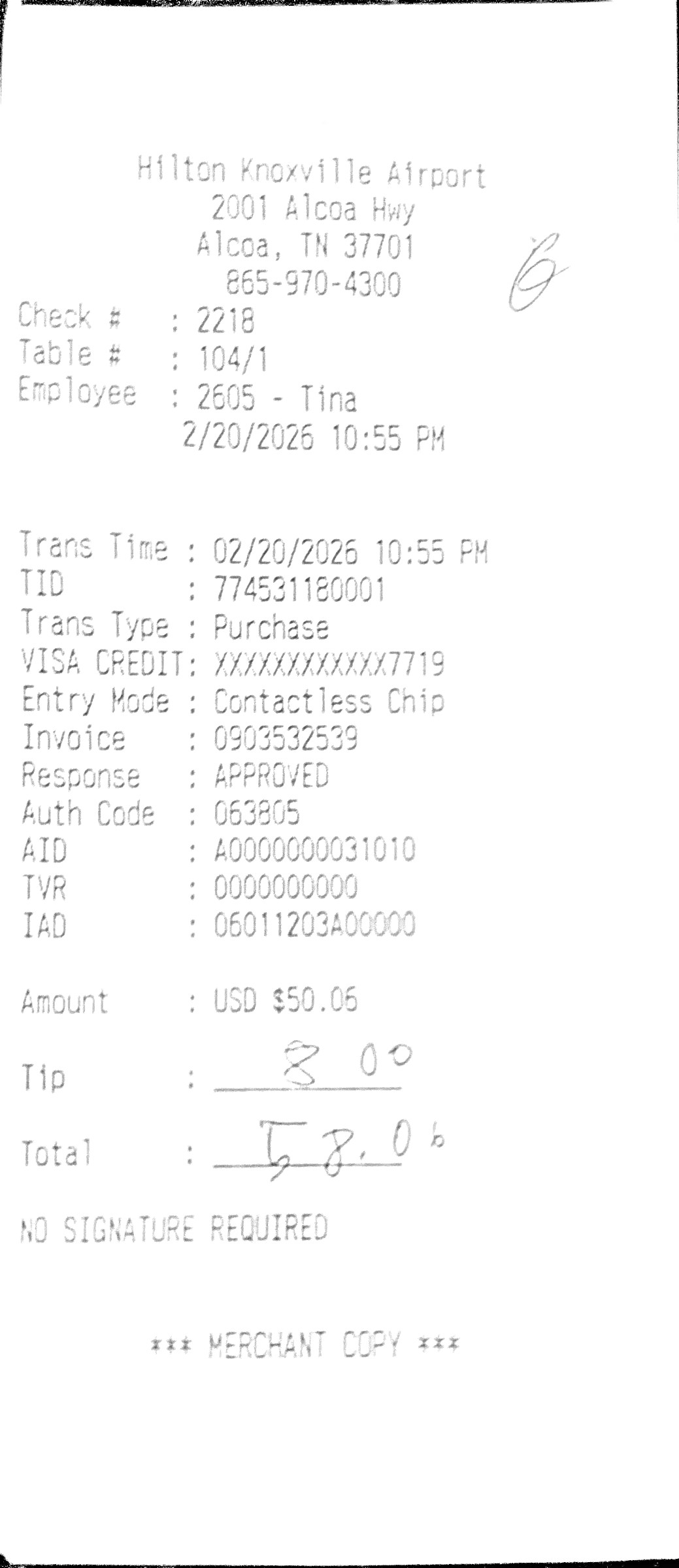 Receipt thumbnail