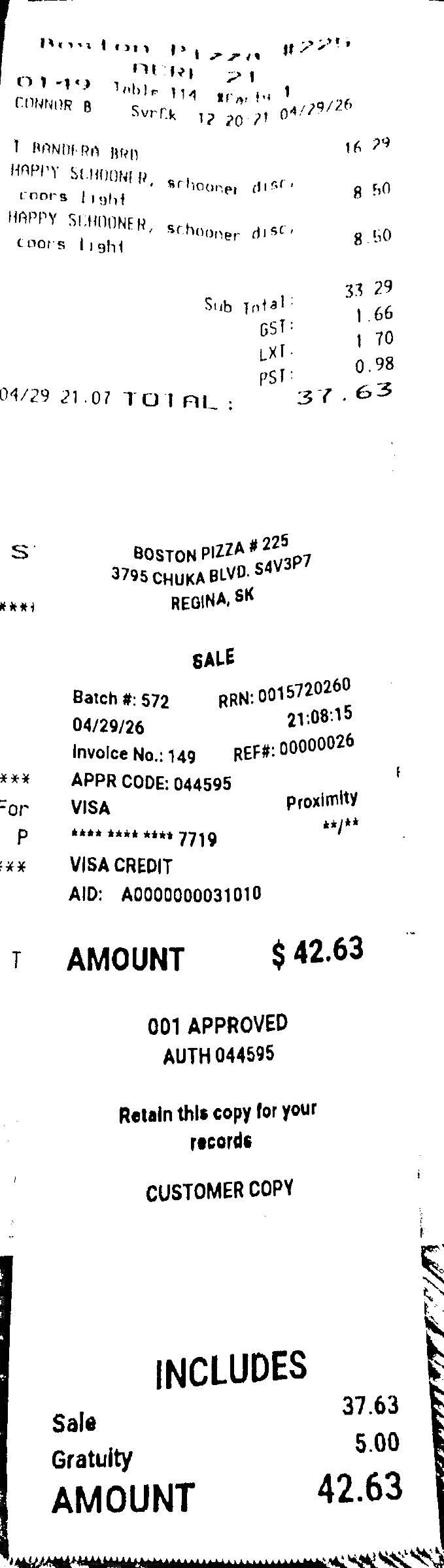 Receipt thumbnail